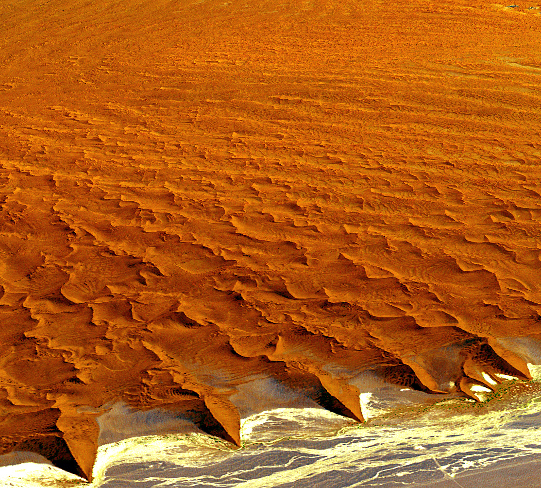 Namib-Naukluft National Park dunes from space