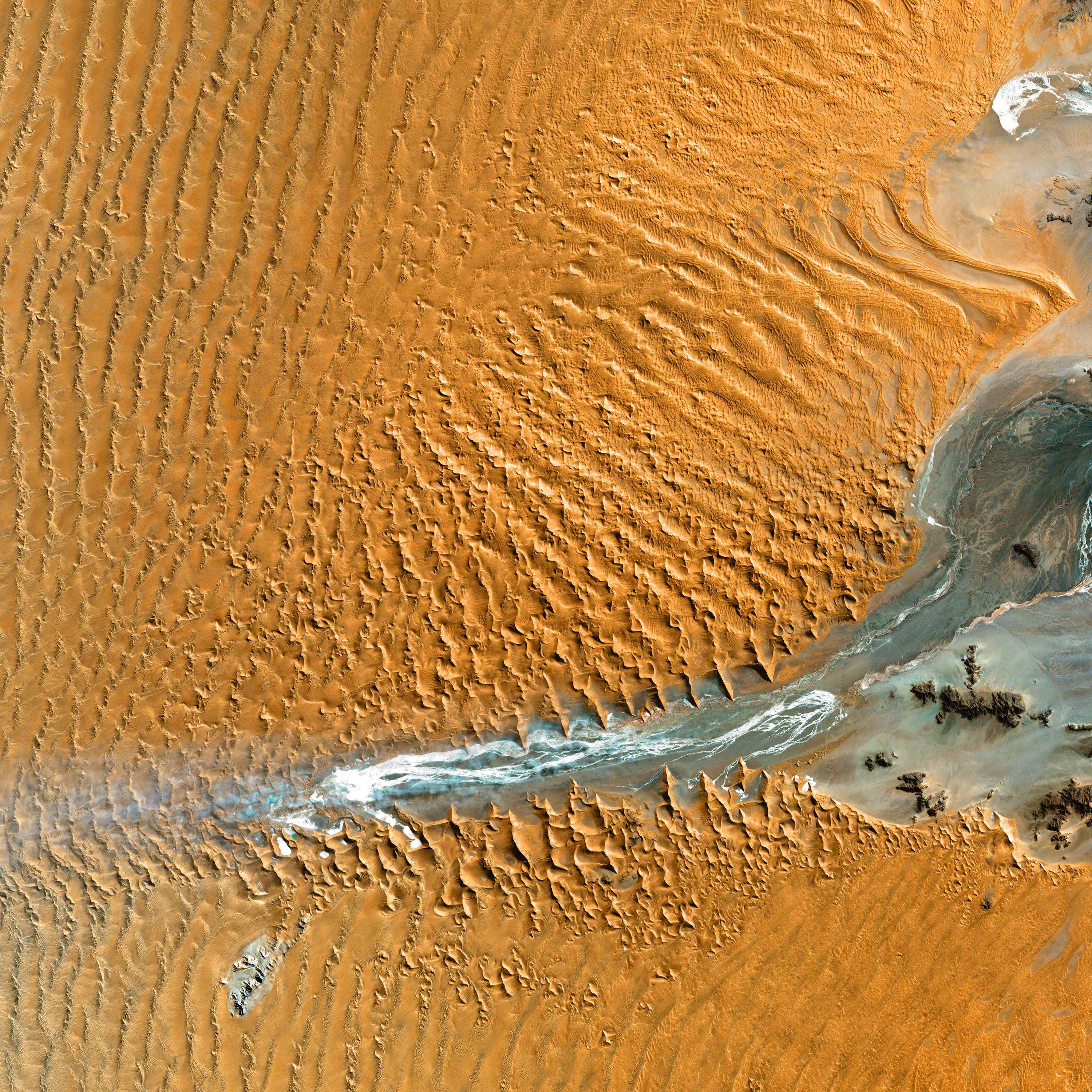 Namib-Naukluft National Park dunes from space