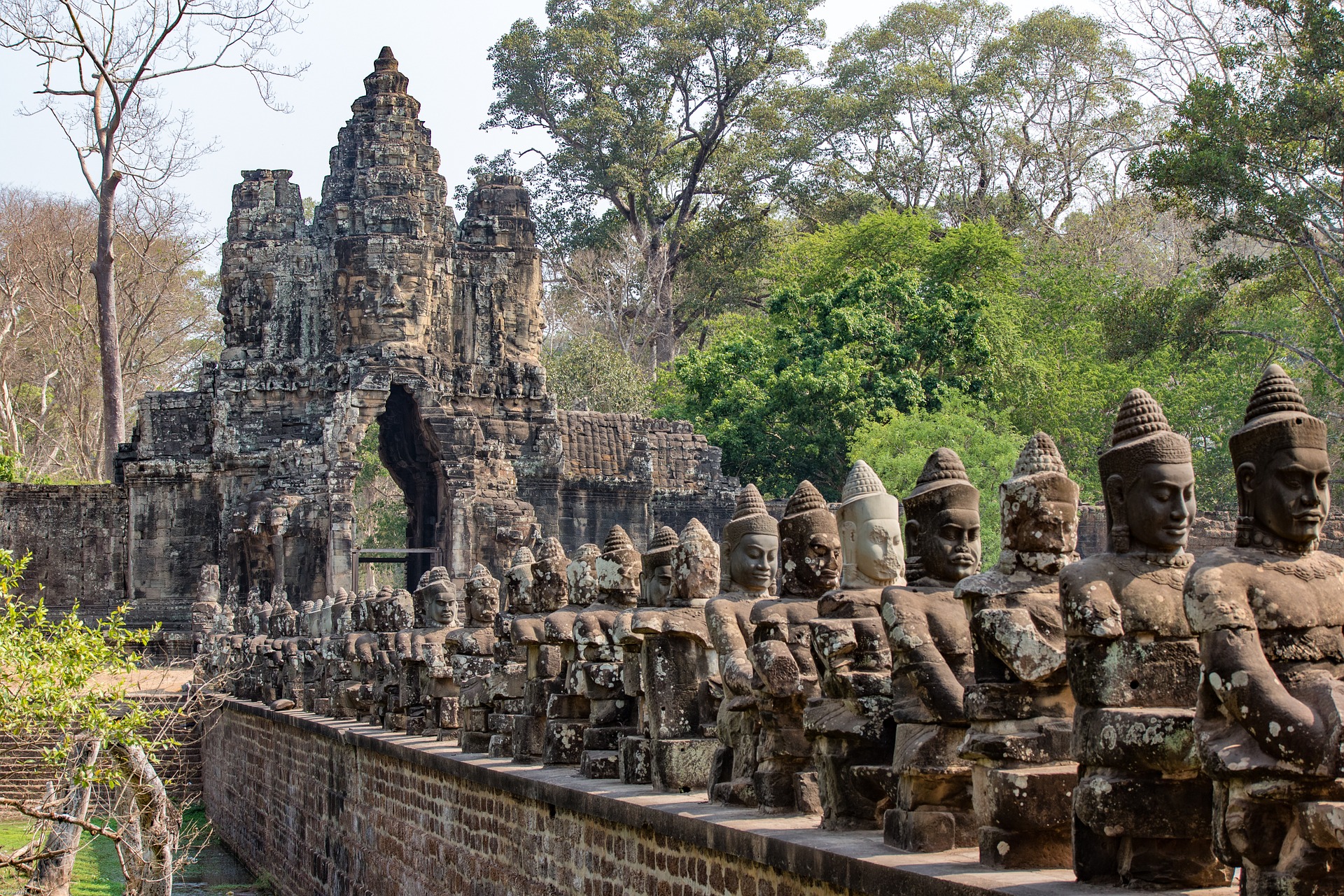 Angkor Wat statues, Cambodia